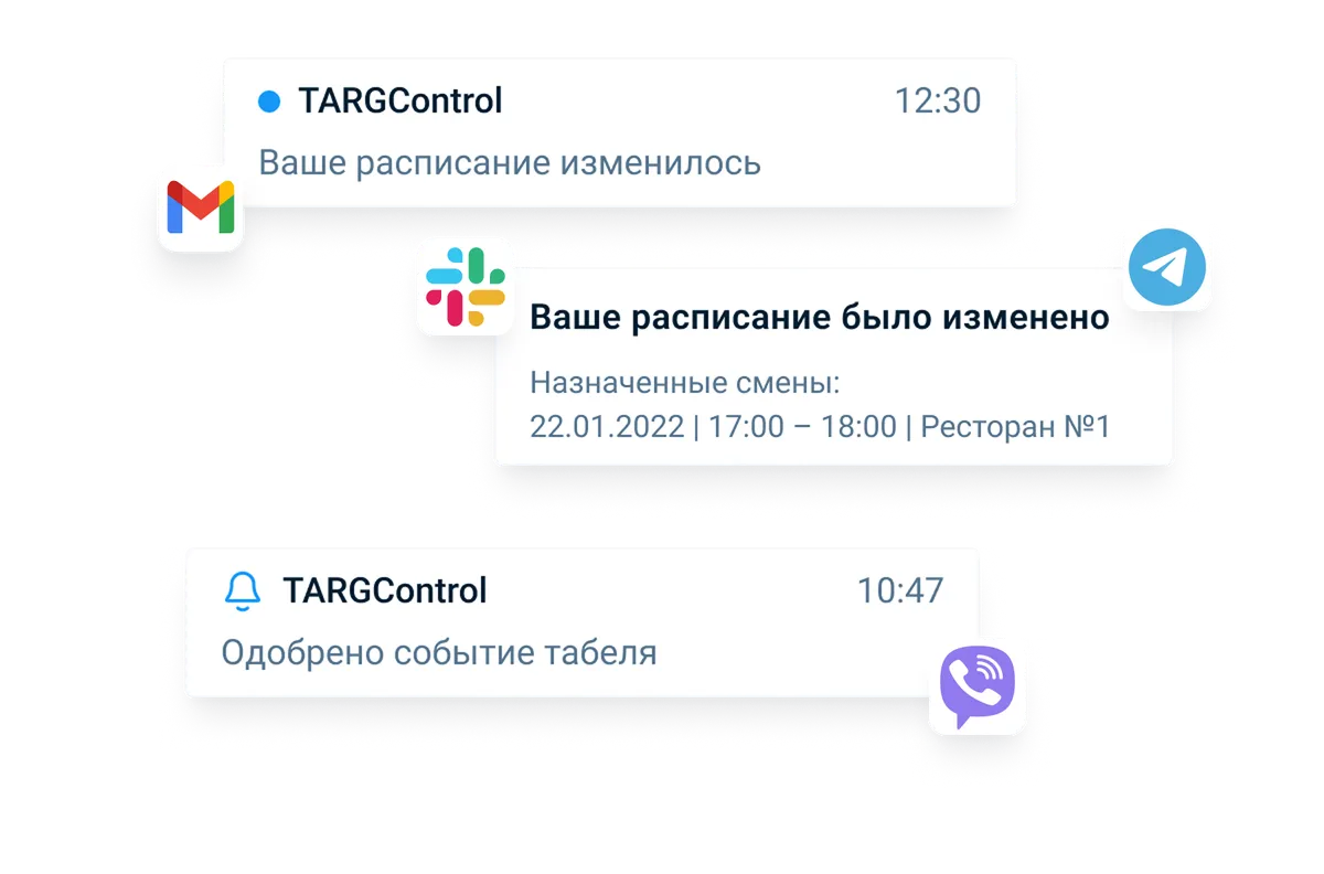 Рабочие уведомления