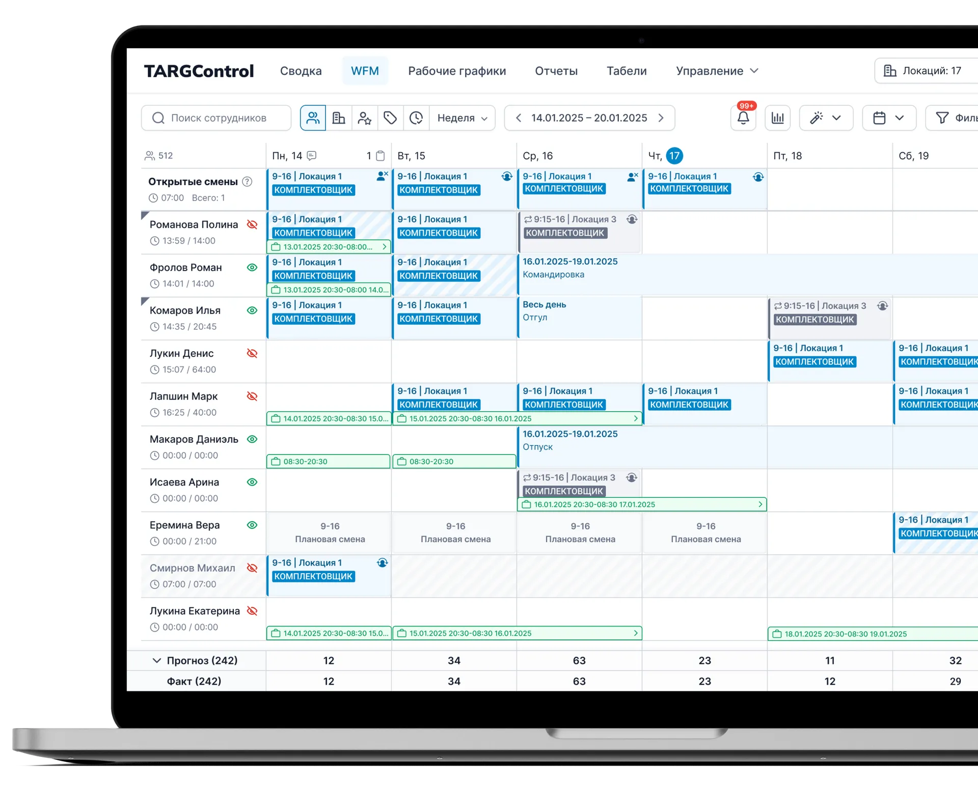 Оптимизируйте графики под план производства