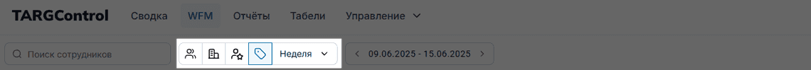 Вид отображаемого расписания